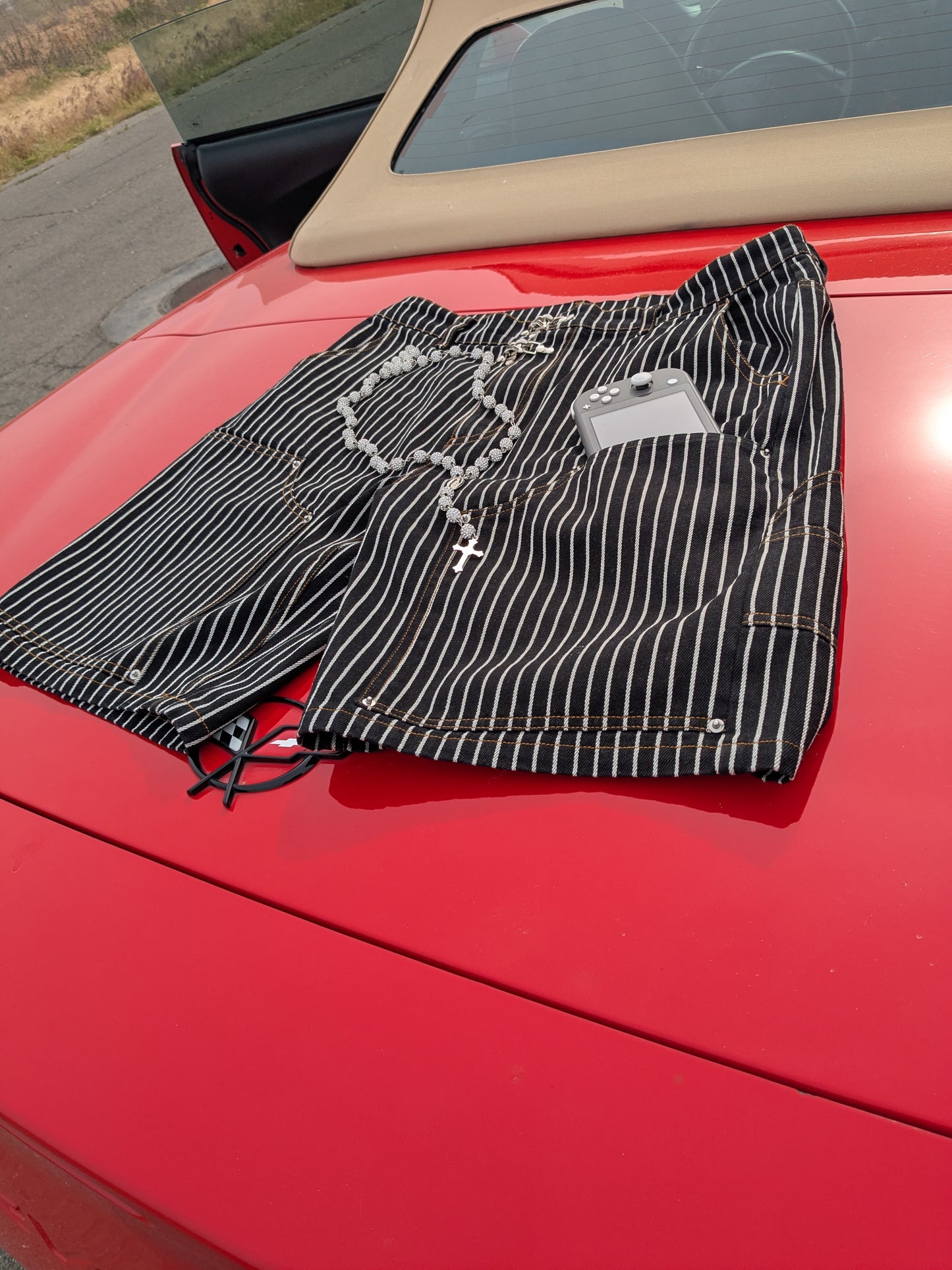 Pinstriped Denim
