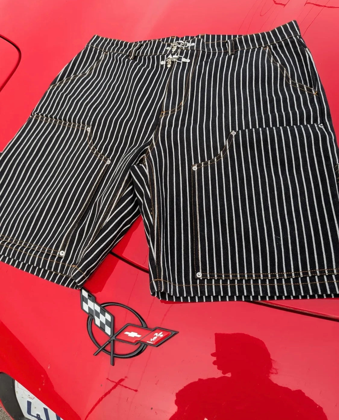 Pinstriped Denim